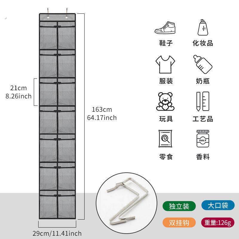 跨境热销款门后24格储物挂袋不织布收纳袋 优质网布24口袋 挂袋