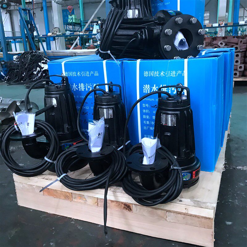 蓝深潜水排污泵WQ15-10-1.5KW口径50南京污水泵自耦 移动式水泵