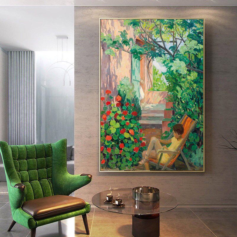 走廊 印象派小众装饰画名画挂画风景餐厅画艺术抽象玄关画客定做