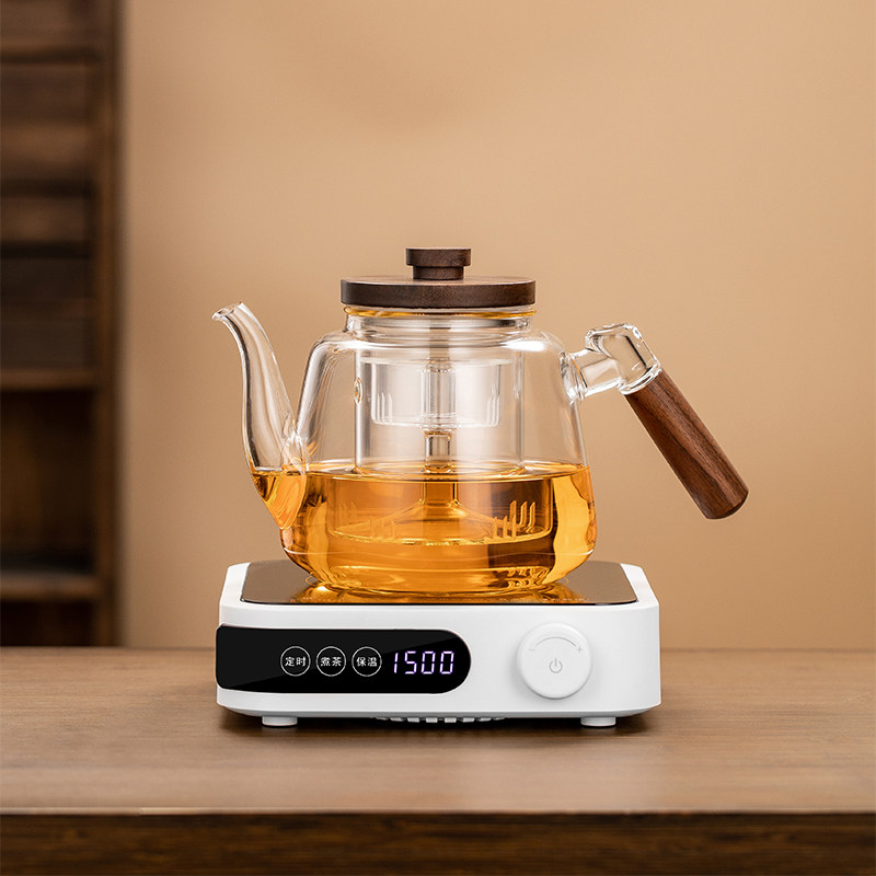 1500W大功率电陶炉茶炉静音家用泡茶迷你玻璃壶电磁围炉煮茶新款