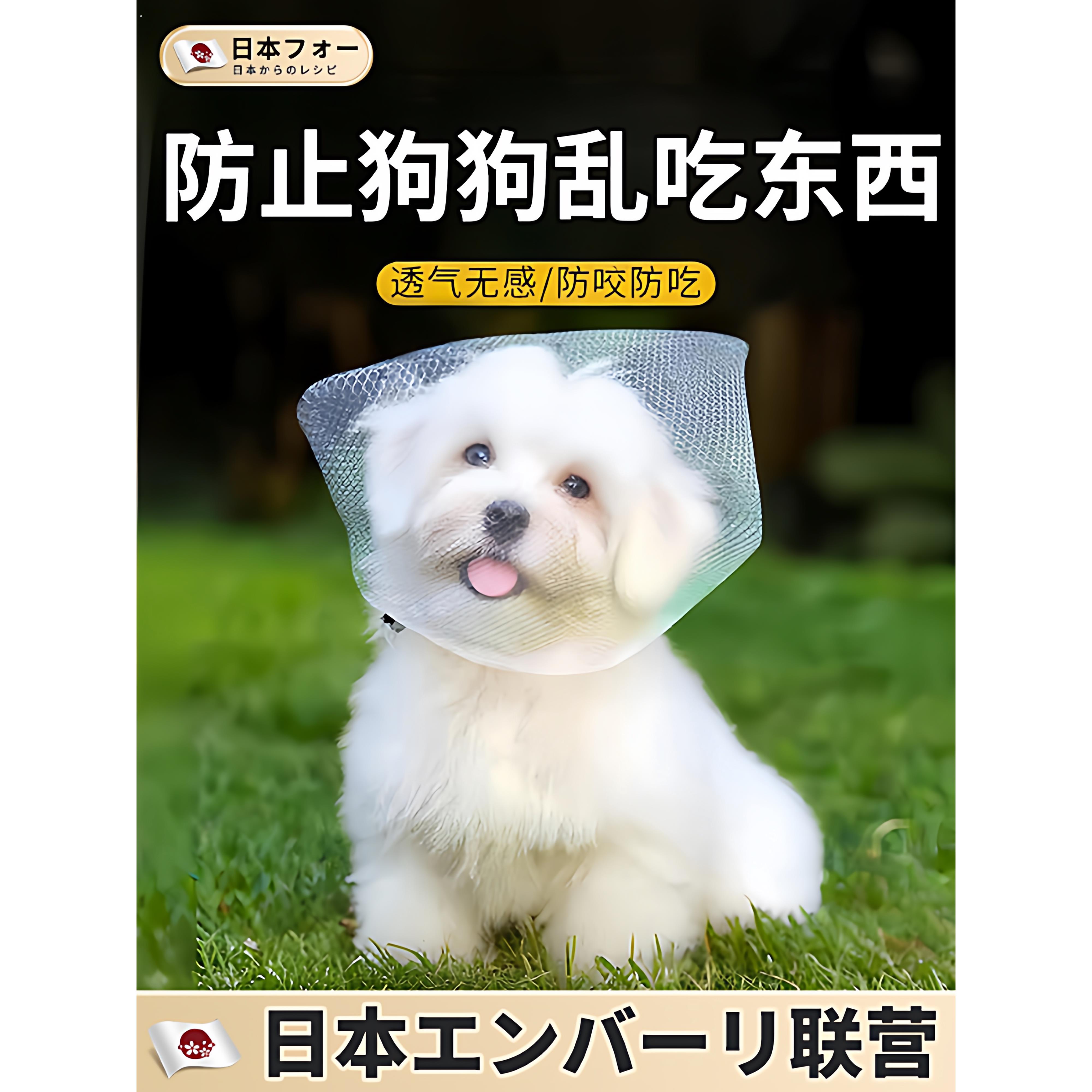 【狗狗防乱吃】防止狗乱吃东西防咬乱吃嘴罩防舔网套小型口罩神器