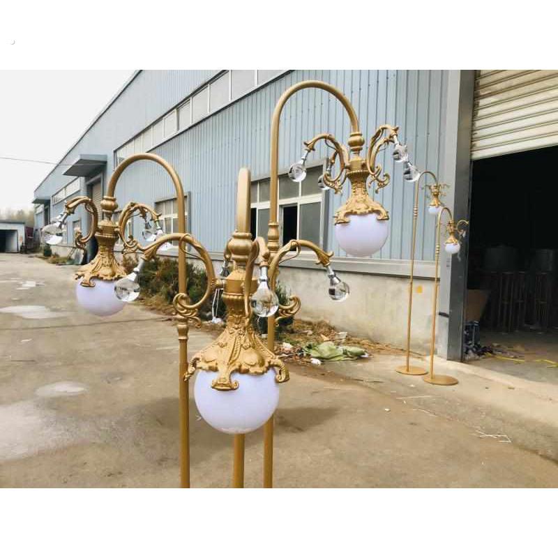 婚庆路引灯铁艺烤漆可升降欧式灯婚礼道具舞台布置中式权杖路引