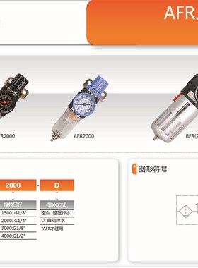 JELPC佳尔灵调压过滤器AFR2000 BFR2000 BFR3000 BFR4000