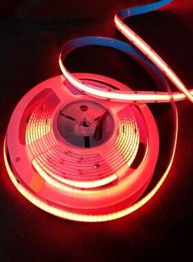 24vcob七彩软灯条家用吊顶变光裸板自粘灯带户外广告招牌防水灯条