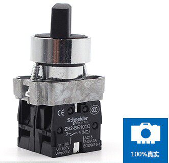 XB2-BD33C三档旋钮开关自锁型XB2BD33三位选择开关