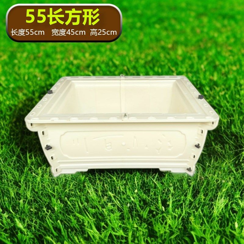 新款底部灌浆超大水泥花盆模具长方形欧式加厚盆景混泥土现浇磨具