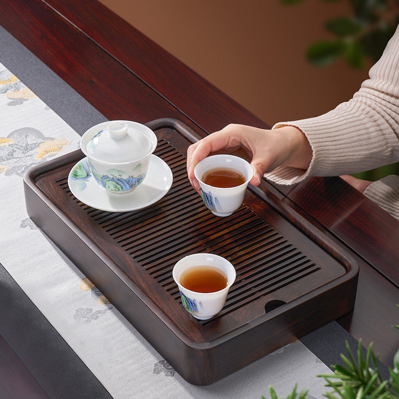 汉唐实木茶盘客厅家用茶托盘储水式新款茶海便携茶台功夫茶具套装