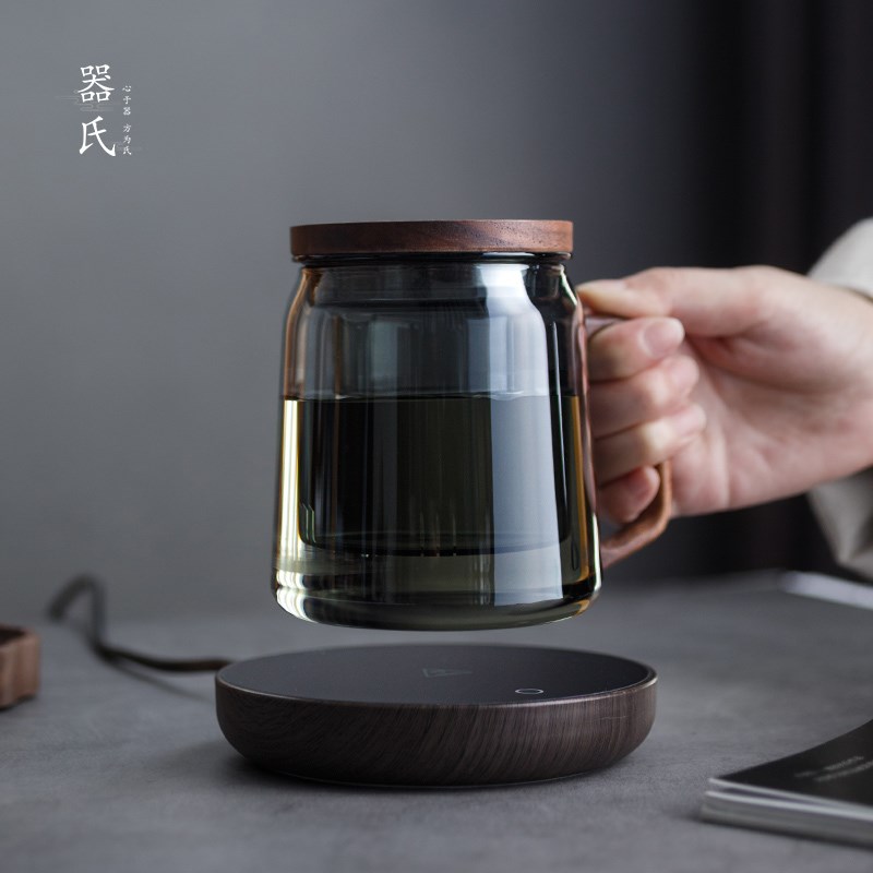 器氏茶水分离泡茶杯办公室个人专用带盖带过滤茶道杯日式花茶杯子