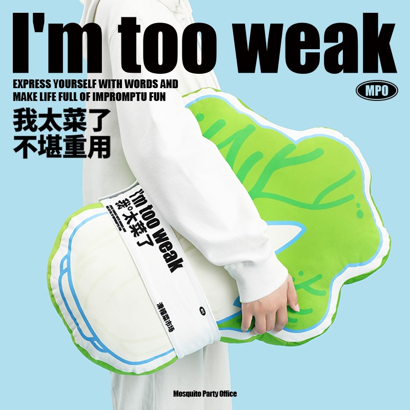 蚊字邮局 创意个性抱枕 搞笑办公室午休抱枕靠枕滑稽菜市场W