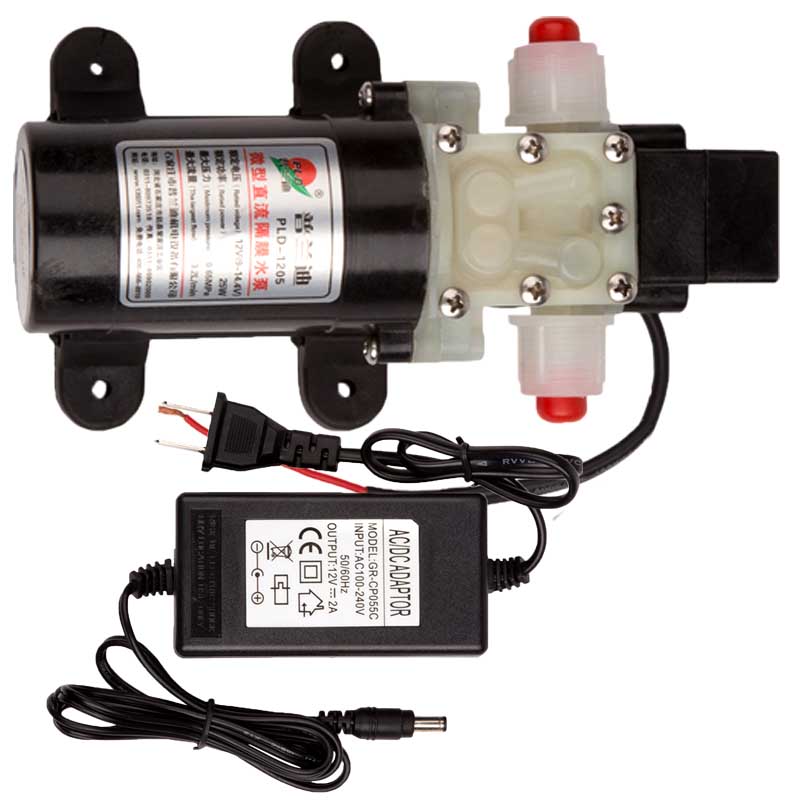普兰迪直流自吸水泵12V24v溢压回流型抽水高压迷你小型微型隔膜泵