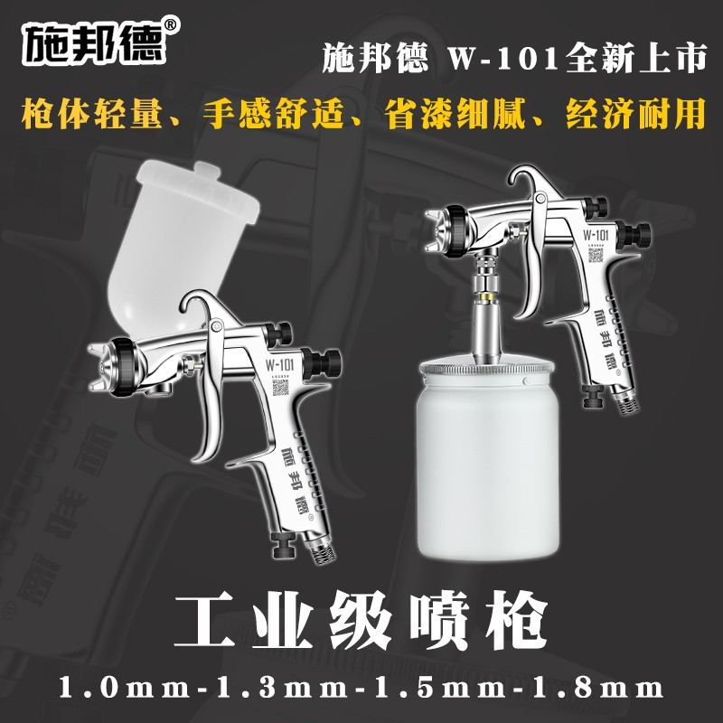 施邦德 精品喷枪 W-101家具厂装修油漆工 气动喷枪 喷漆枪高雾化