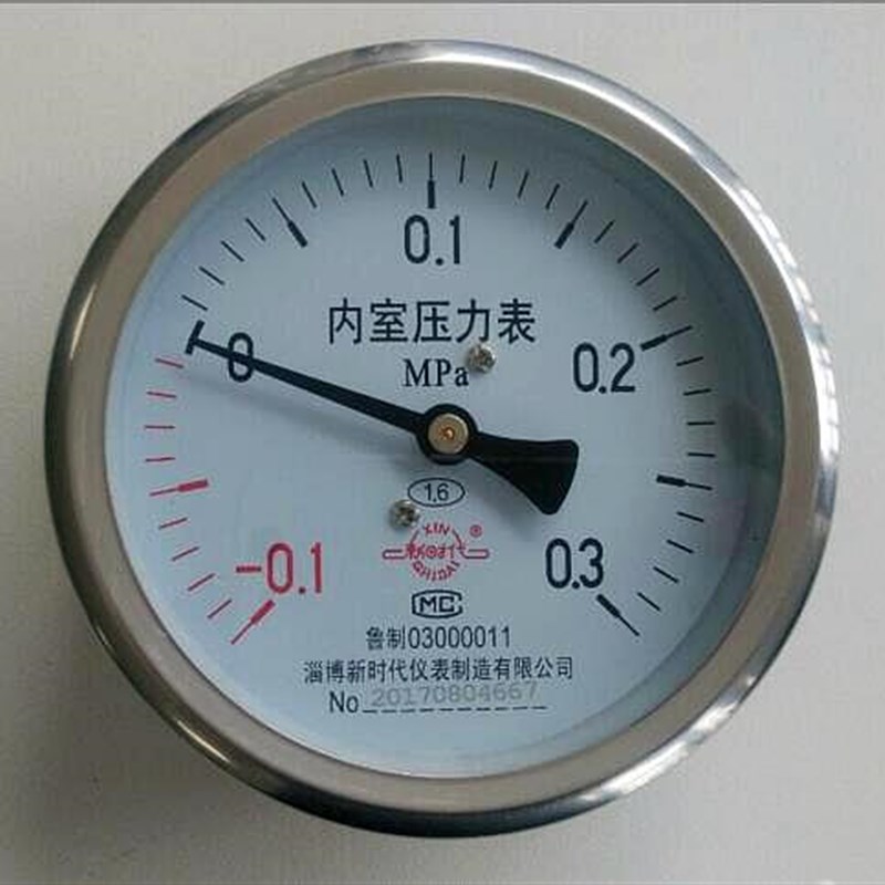 淄博新时代内室压力表-0.1-0.3MPa山东新华脉动真空灭菌器配件