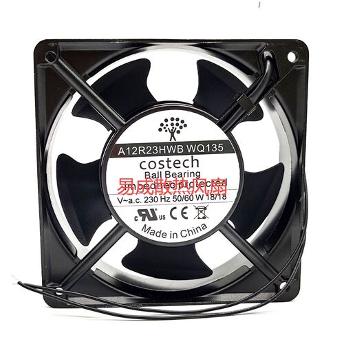 全新Costech A12R23HWB WQ135 230V18W 12038 12CM变频器散热风扇