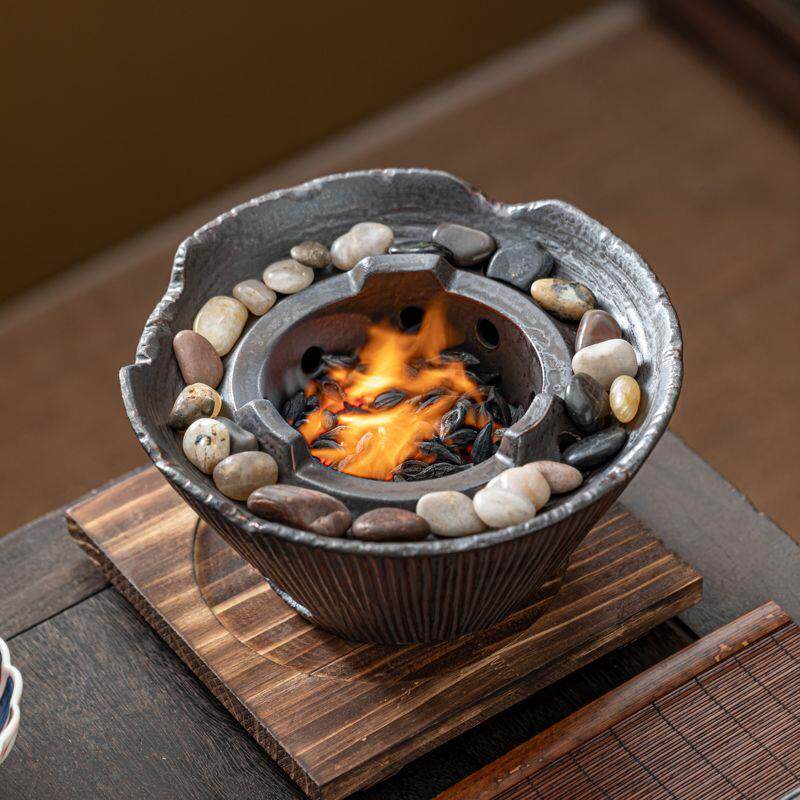 用围炉伍德炉煮茶炭炉老式茶炉烤烧炉取暖室内户外煮火盆碳烤炉家