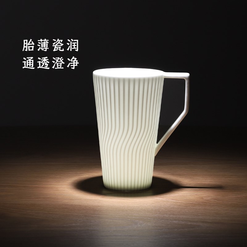 原初格物曲直杯泡茶杯个人专用办公室大容量带盖过滤女士茶杯男款图片