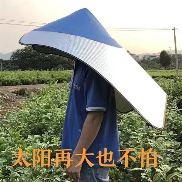 草帽遮阳农民大沿帽男女款夏天潮可折叠全身防晒太阳帽钓鱼钟顶