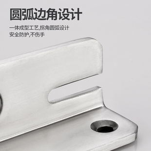 不锈钢免打孔门扣 加厚安全锁扣适用推拉移门