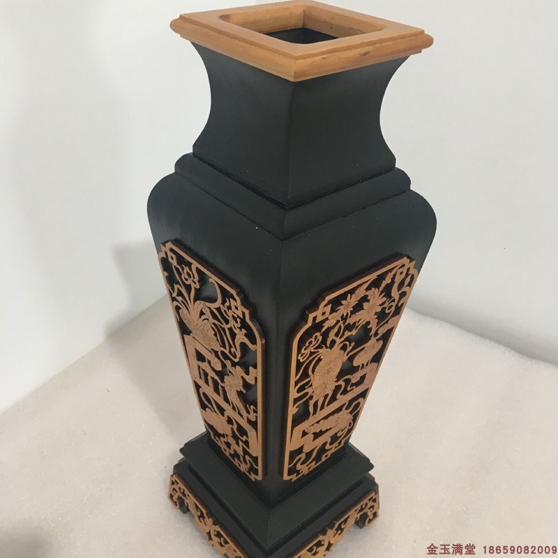 佛前供奉宴王套组 惠安手工木雕果盘 松木新中式供盘 可定制木雕
