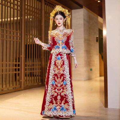 2026新款高级感秀禾服婚服新娘中式婚礼结婚胖mm大码出阁礼服嫁