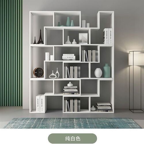 书架置物架家用客厅简约组合格子架隔断卧室书柜落地书架子展示柜
