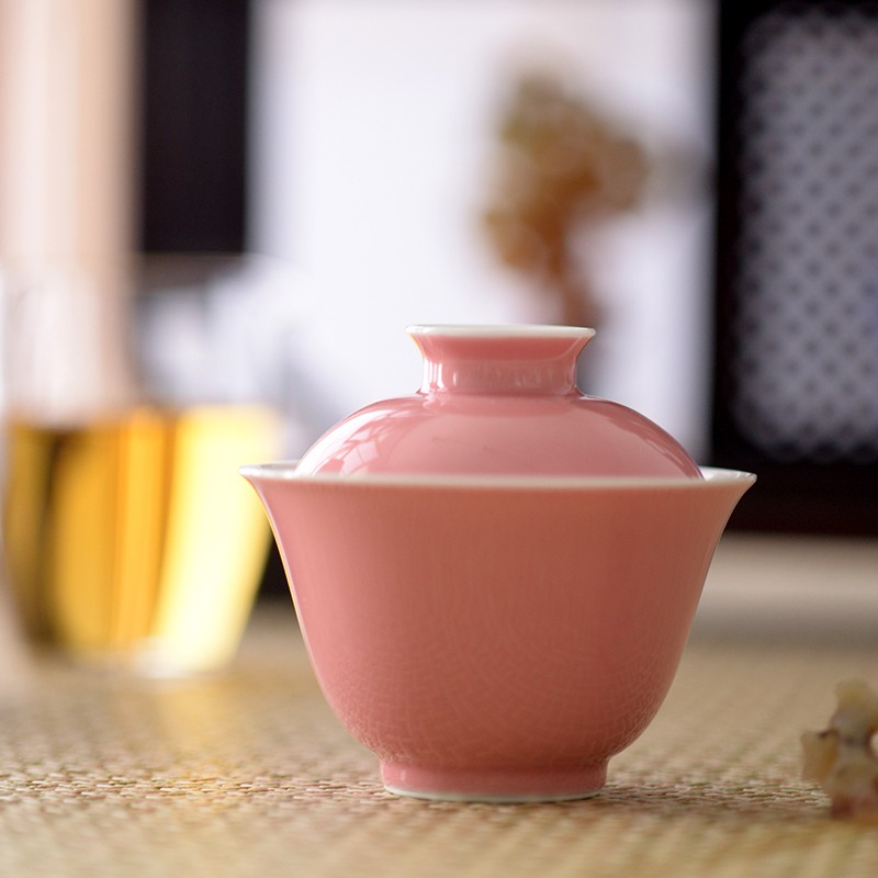 谈得来茶事妙造颜色釉沁泉盖碗泡茶碗景德镇高温陶瓷功夫茶具新品