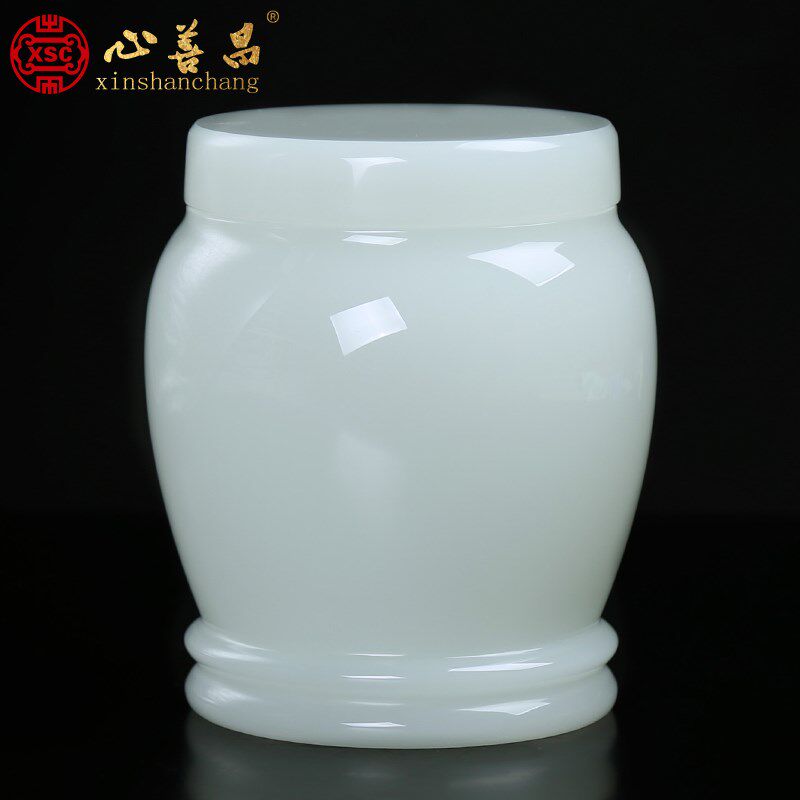 骨灰罐小号琉璃骨灰坛水晶玉石骨灰盅骨灰盒刻字可自提包邮白港坛