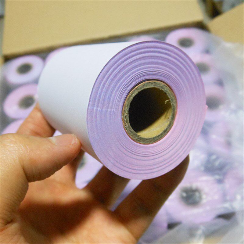 75X60单双三层收银纸无碳打印纸两层针式小票纸二三联白红黄76mm