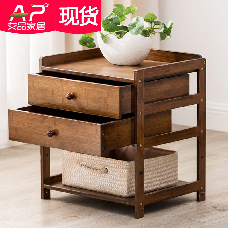 沙发边柜储物柜边角几小茶几茶叶收纳置物架可移动小茶桌床头桌子