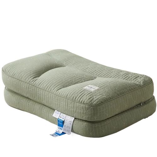 全荞麦皮壳枕头助睡眠护颈椎专用硬枕不塌陷颈椎枕芯一对家用分区