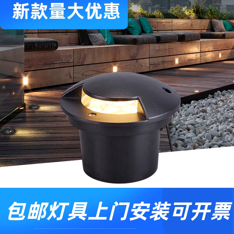 led侧透光埋地灯侧发光步道灯地埋灯户外防水墙角台阶庭院景工厂