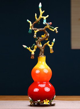 福禄满堂葫芦摆件招财工艺品家居玄关客厅酒柜装饰品乔迁新居礼物
