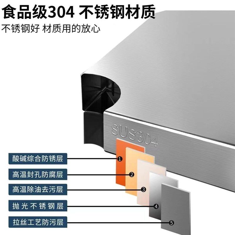 304特厚不锈钢架四层烤箱架多功能落地储物架厨房置物架微波炉架