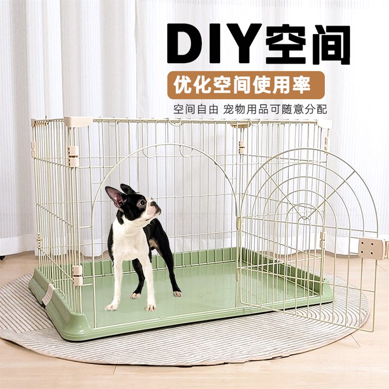 狗笼子家用小型犬中型犬泰迪柯基中型犬家用室内宠物围栏栅栏狗笼
