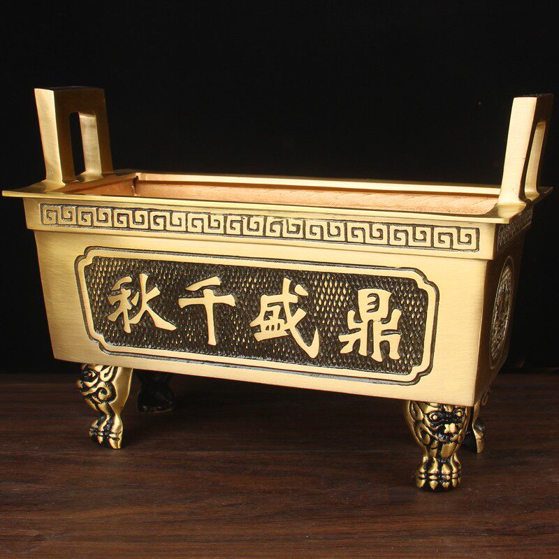 铜鼎盛千秋摆件 特大铜鼎摆件