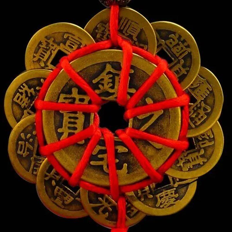 十帝钱铜钱挂件纯铜十帝梅花钱随身车挂汽车入户门卧室门挂件