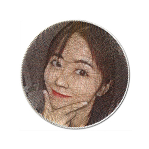 彩色钉子人像绕线画DIY手工制作弦丝画易烊千玺人物定制照片礼物