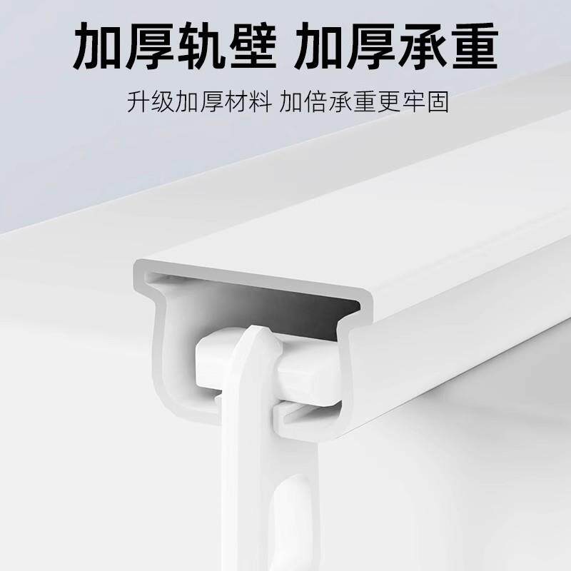 窗帘轨道静音挂钩铝合金滑轮滑道单双轨顶侧装伸缩滑轨导轨窗帘杆