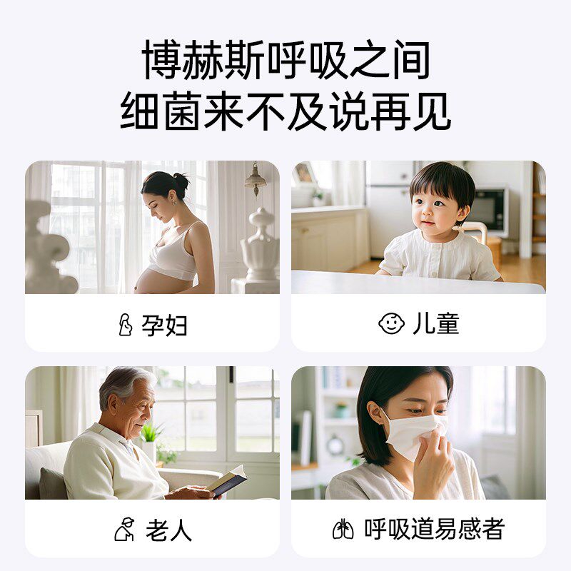博赫斯便携式空气净化器低温等离子除甲醛家用车载空气消毒机宠物