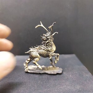 纯铜做旧风火麒麟神兽麒麟龙化身摆件工艺品手办模型车摆装饰玄关