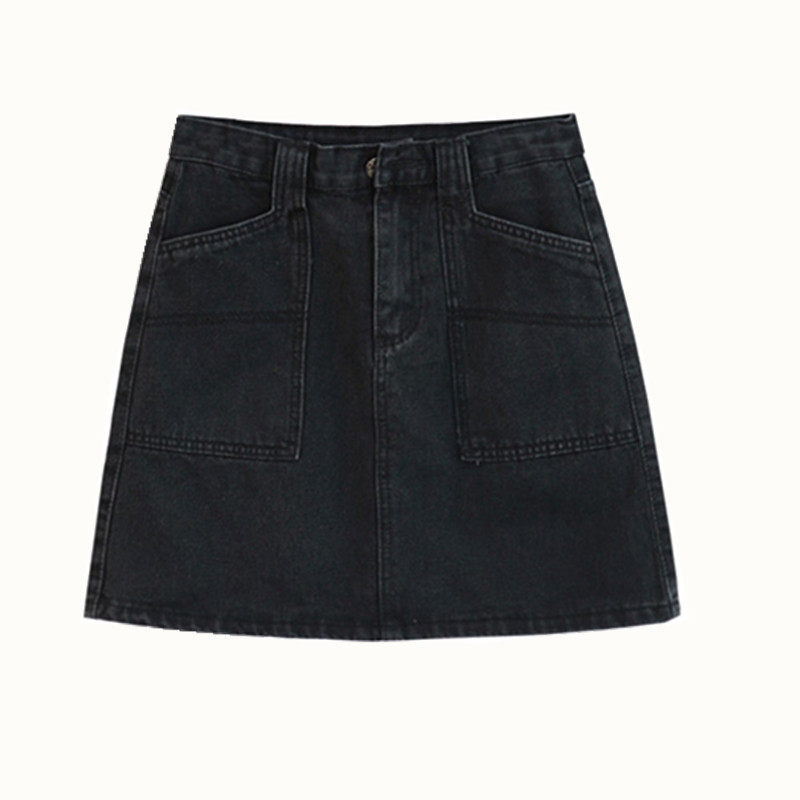 春夏胖mm大码牛仔半身裙女2021新款学生高腰显瘦黑色a字包臀短裙