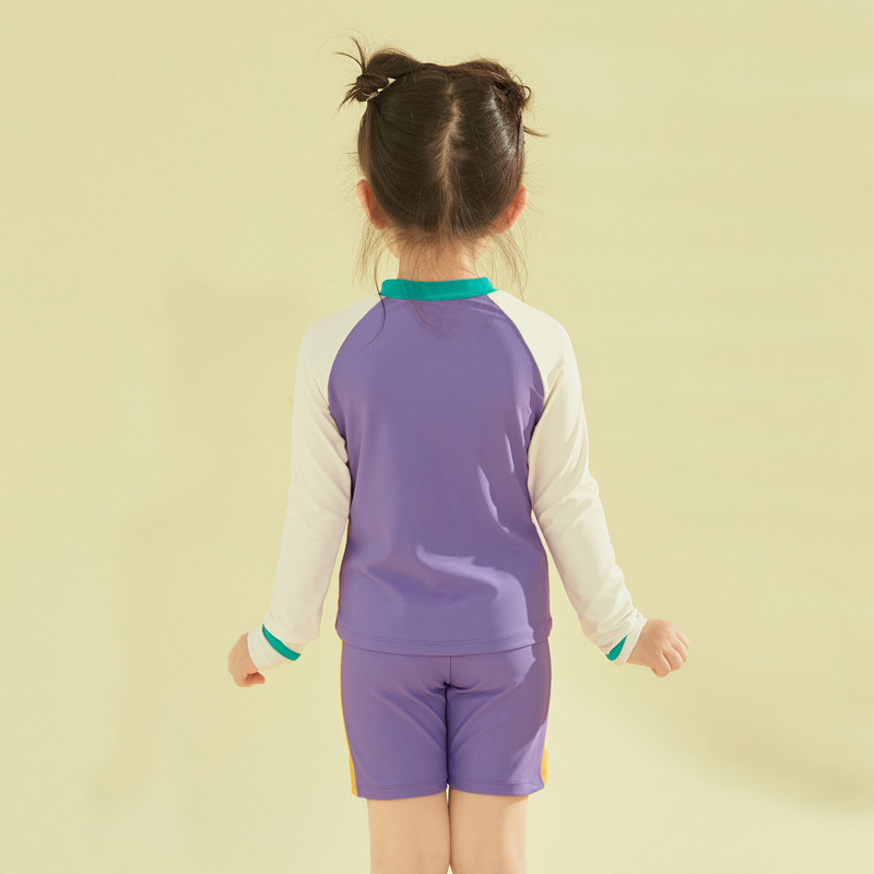 爱多尔女孩分体泳衣2023年夏季新款儿童中大童时尚宝宝专业游泳衣