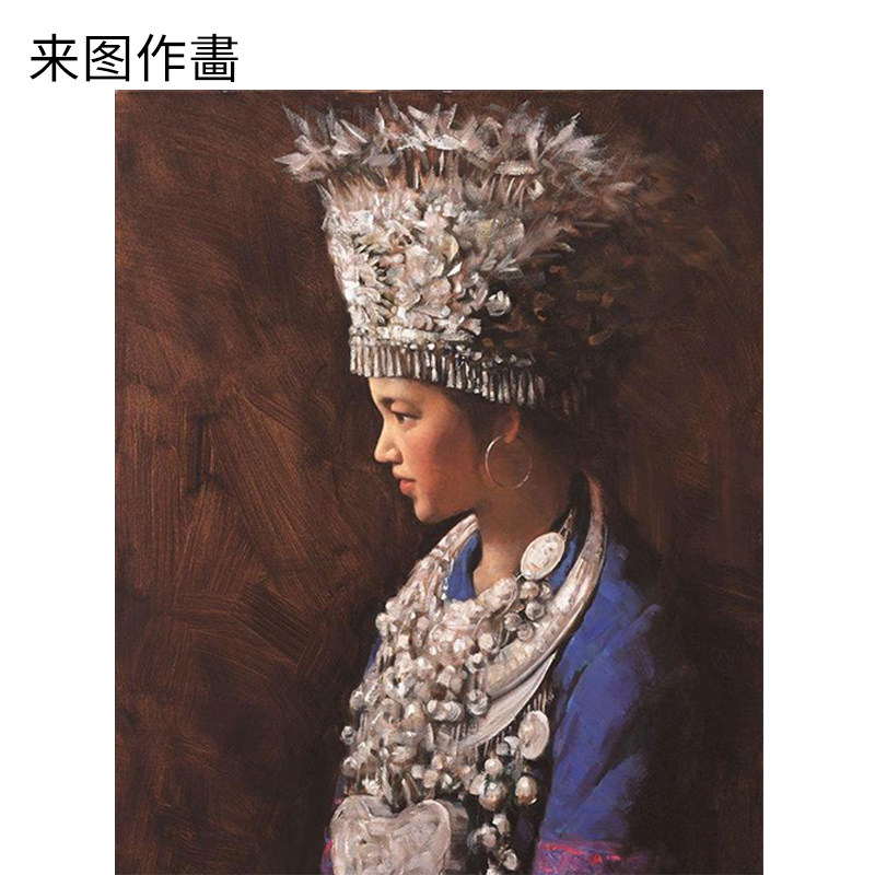 纯手绘高端人物肖像油画来图定制婚纱生活照片订制礼物礼品包邮
