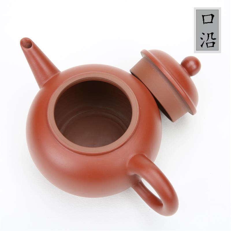 潮州西塘乡章氏朱泥手拉壶100/150/220cc水平壶紫砂壶工夫红泥壶