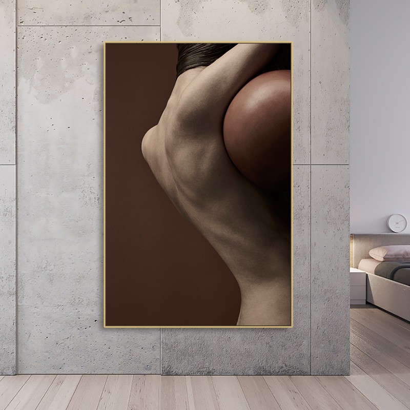 人物艺术摄影挂画工业风竖版玄关过道走廊墙画客厅工作室装饰壁画