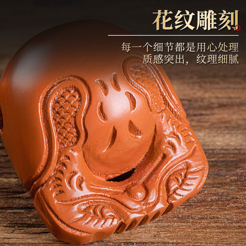 楠木木鱼法器实木家用一套棒槌垫子老式大号木鱼木雕摆件打击乐器