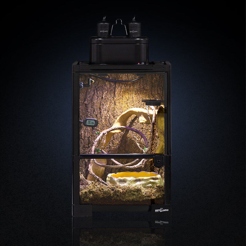 REPTIZOO爬宠饲养箱 适用变色龙睫角守宫 雨林造景树栖爬缸
