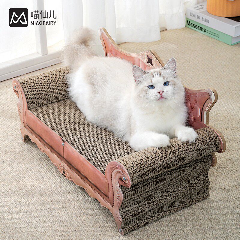 复古猫咪沙发床猫抓板猫窝一体耐磨不掉屑磨爪器猫超大号捉板玩具