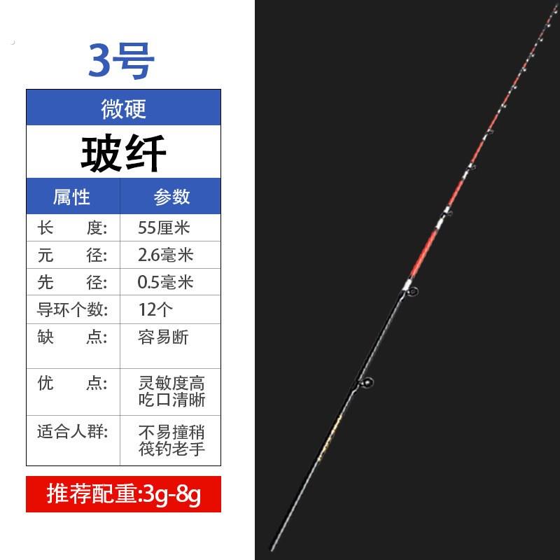 筏钓竿稍桥筏竿竿稍全钛纳米夜光玻纤伐竿筏杆杆稍桥钓配件配节小