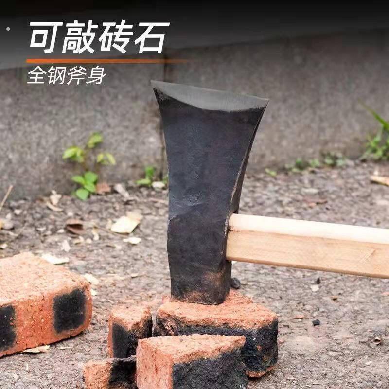 二锤斧砍树劈材板斧锤头斧木工斧多功能户外家用轨道钢锻打大斧子
