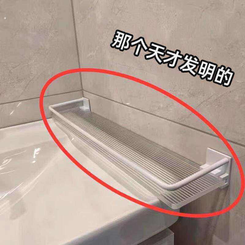 浴室这样收纳太整洁瞭!吸盘免打孔壁挂架收纳层架洗漱化妆品整理